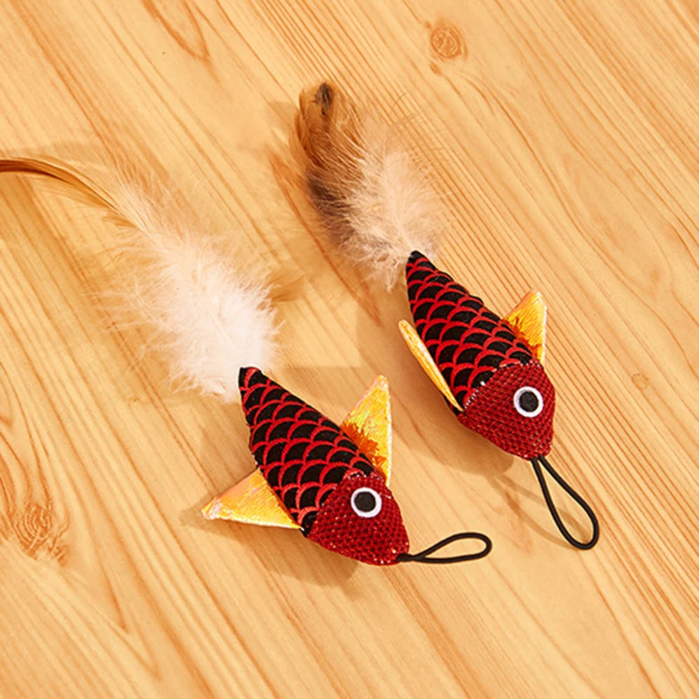 Retractable Fishing Rod Cat Toy