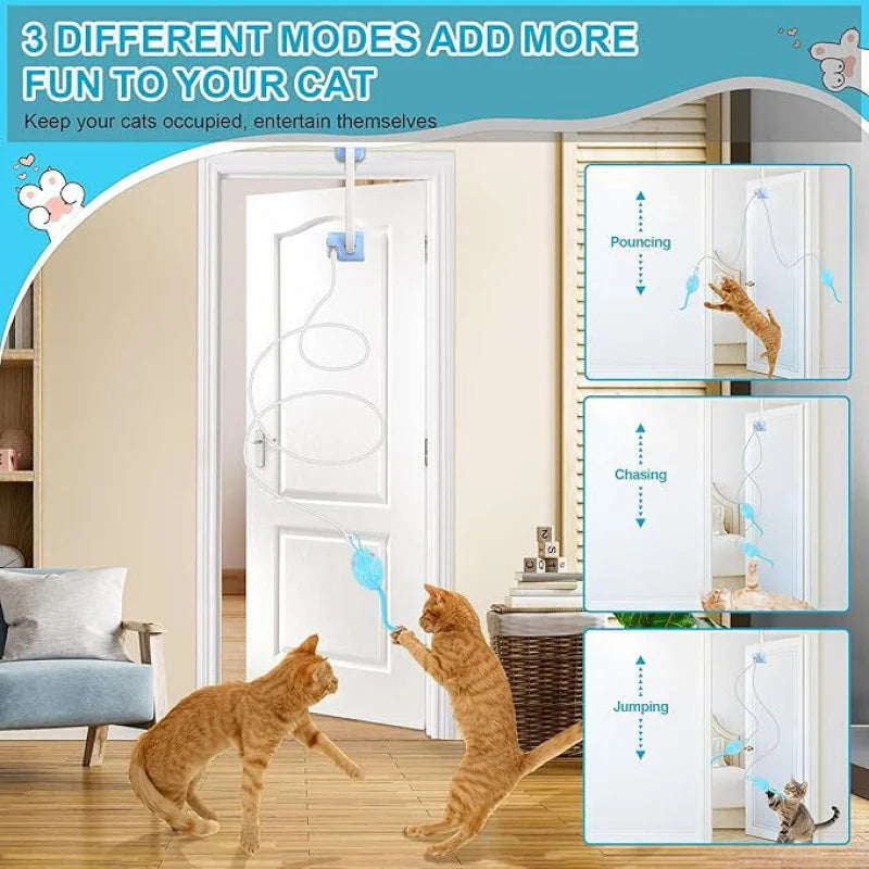 Door-Mounted Interactive Cat Teaser