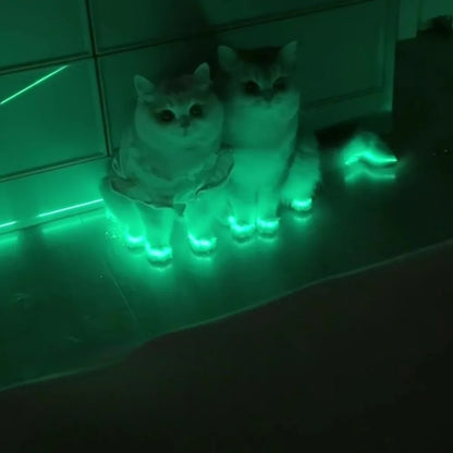 Petzrella Leuchtende Pfotenaufkleber für Katzen