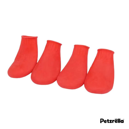 Petzrella Rubber Dog Boots – 4-Pack Against Salt and Mud