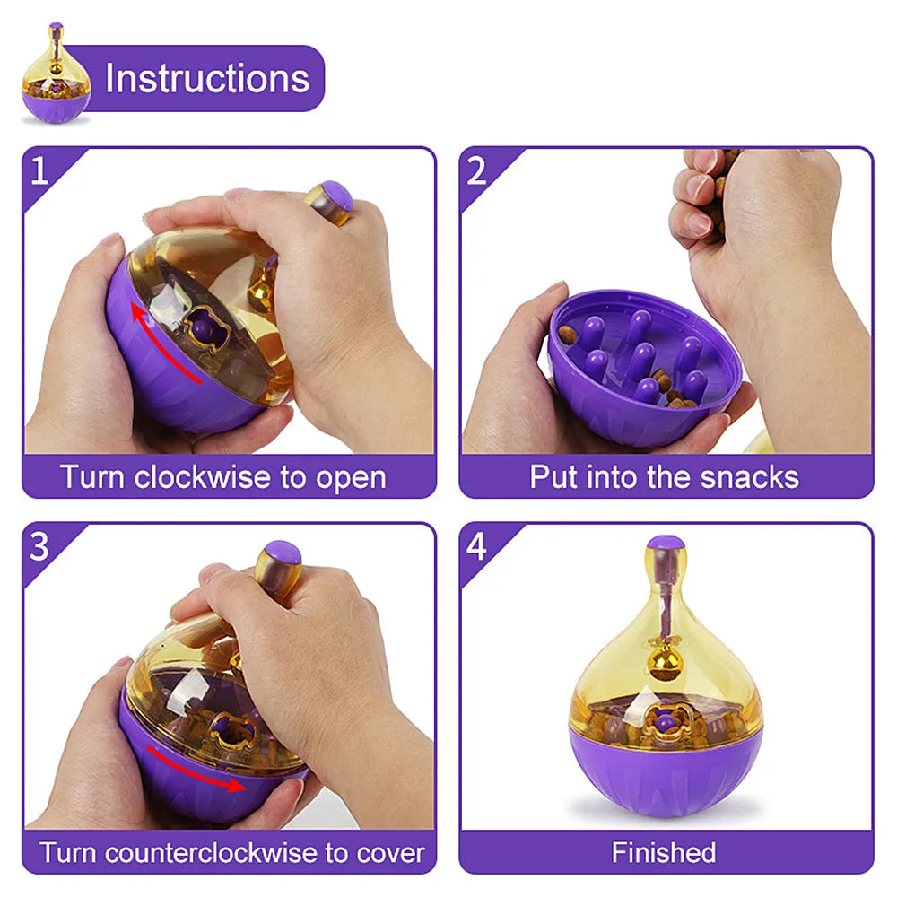 Interactive Treat Dispensing Cat Toy Ball