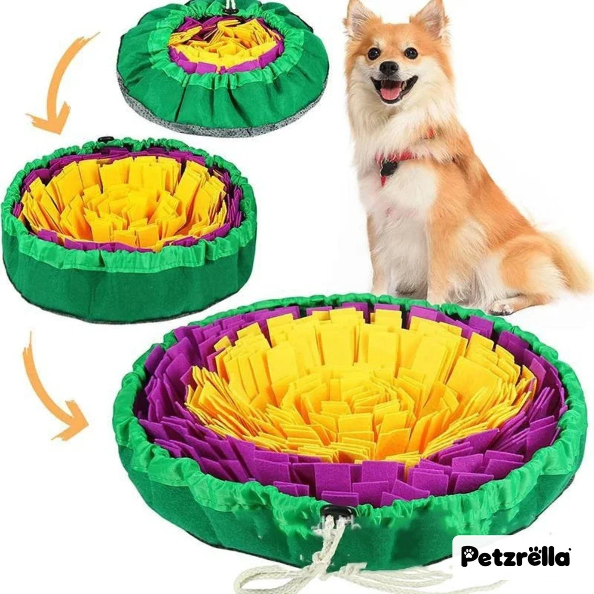 Petzrella Dog Snuffle Mat – Foraging Bowl for Slow Feeding