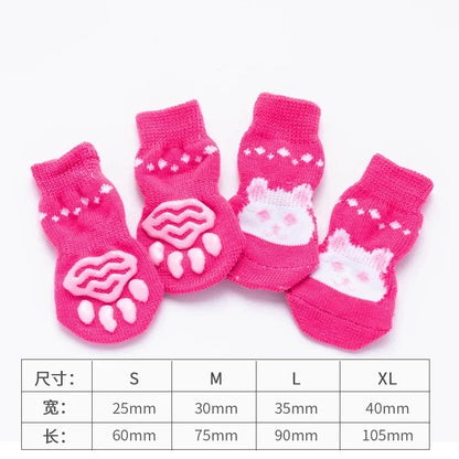 Petzrella Cartoon-Strick-Wintersocken für Haustiere