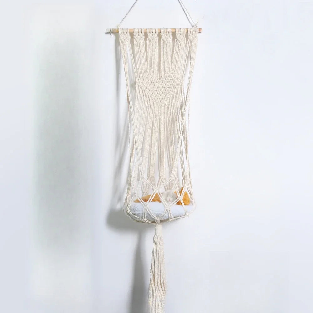 Hanging Cotton Cat Hammock Bed