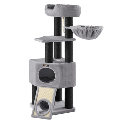 Petzrella XL Cat Tree Tower – 141cm Stable Multi-Level Scratching Post