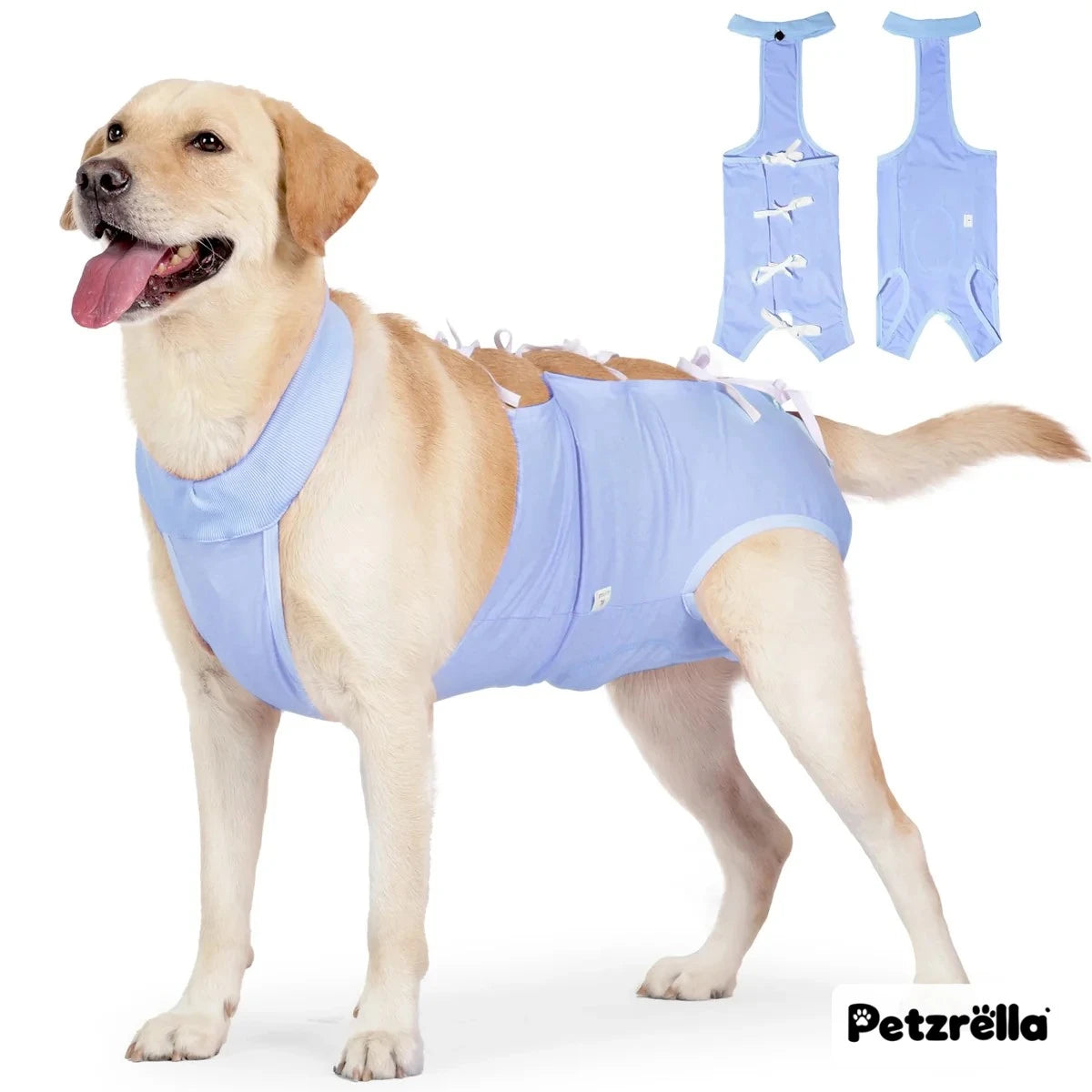 Petzrella Dog Recovery Suit – Soft Cone Alternative After Surgery