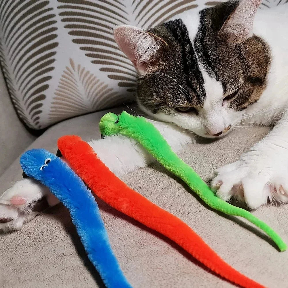 Plush Worm Replacement Heads for Cat Toys
