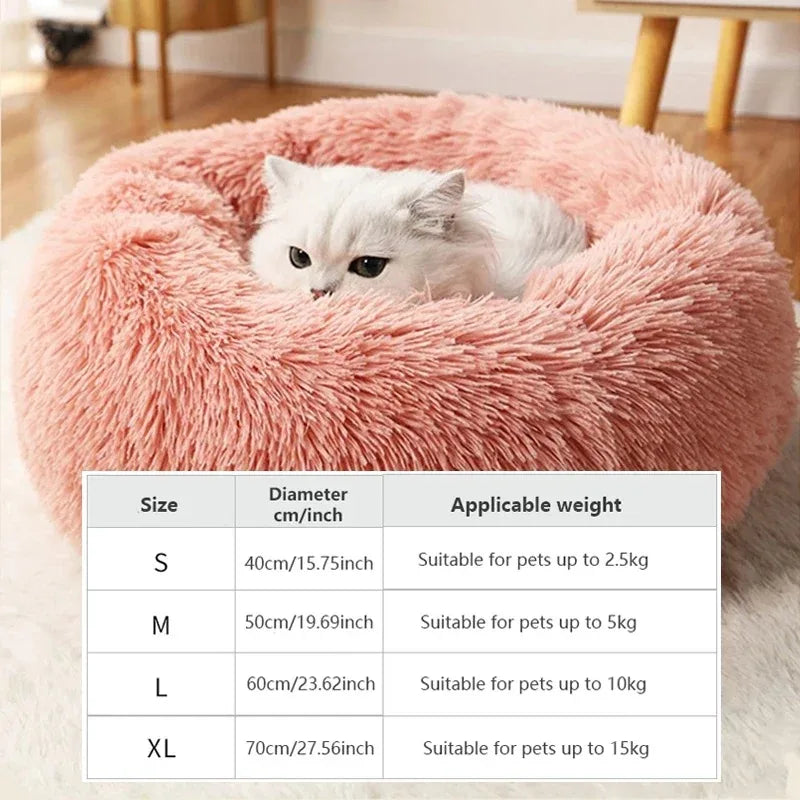 Plush Calming Cat Bed for Comfortable Sleep