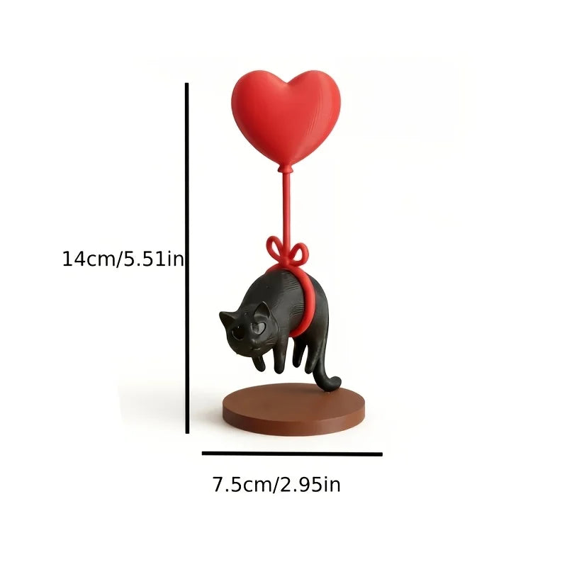Petzrella schwebende Katzen- und Herzballon-Schreibtischdekoration