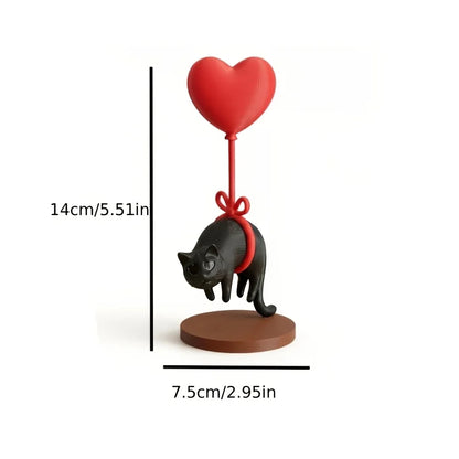 Petzrella schwebende Katzen- und Herzballon-Schreibtischdekoration