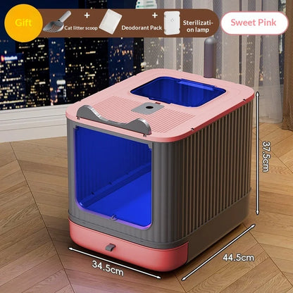 Petzrella Extra Large UV Self-Cleaning Enclosed Cat Litter Box