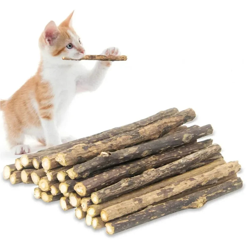Natural Catnip Wood Sticks – 15-Piece Set for Cats