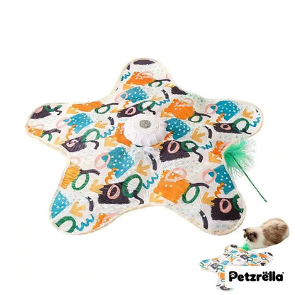 Petzrella Hide-and-Seek Cat Toy – Moving Mouse and Feathers