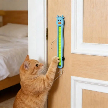 Petzrella Auto Cat Teaser — Self-Rotating Feather Wand Toy for Indoor Cats