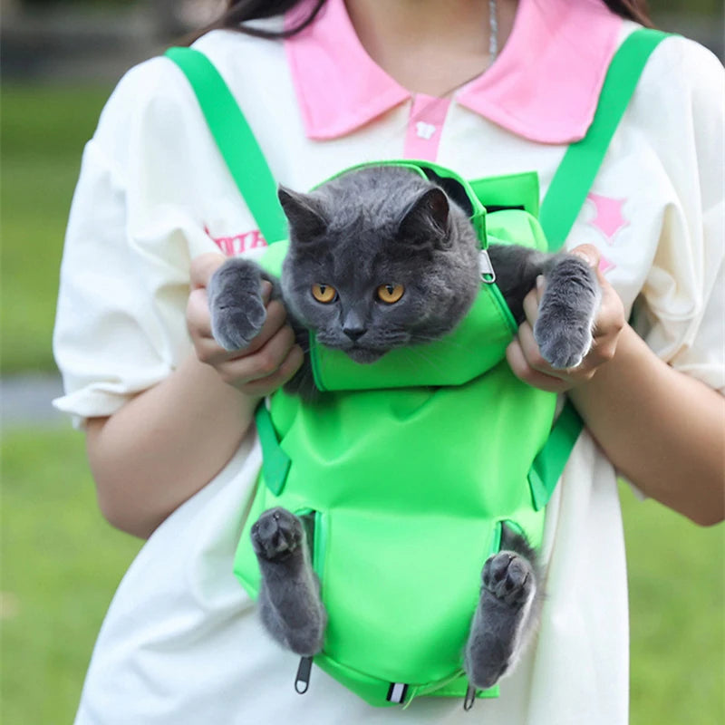 Foldable Breathable Cat Carrier Backpack