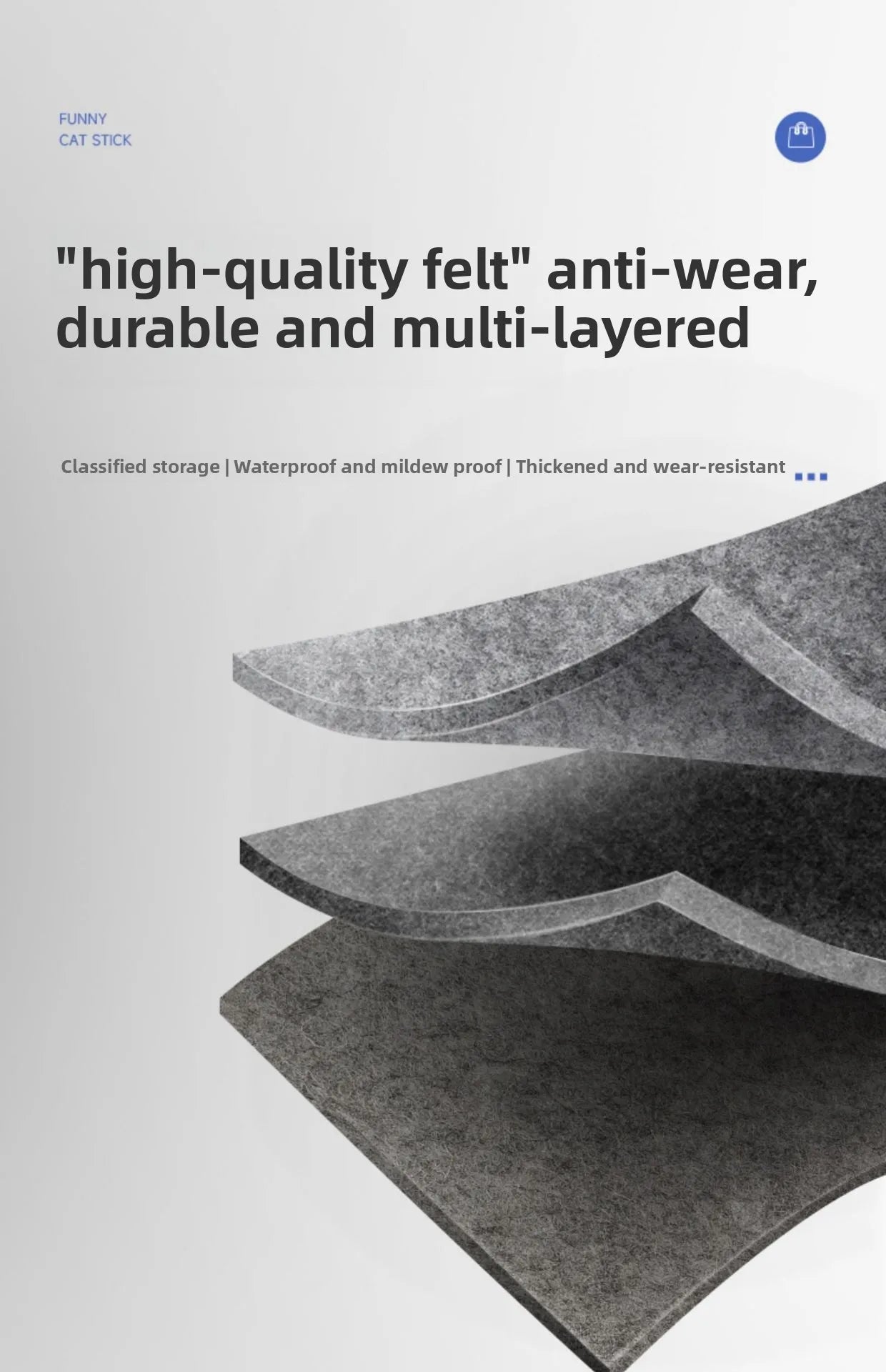 Wall-Mounted Cat Toy Storage Organizer