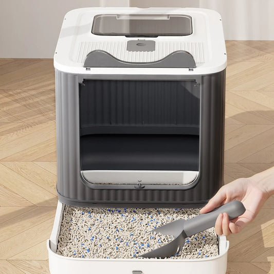 Petzrella Extra Large UV Self-Cleaning Enclosed Cat Litter Box