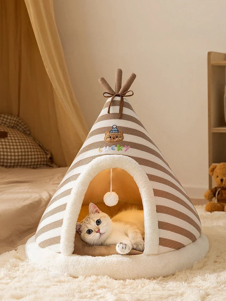 Un refuge douillet où les animaux se sentent en sécurité et détendus