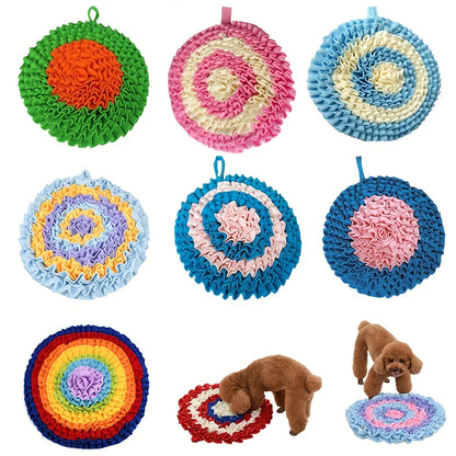 Petzrella Interactive Dog Snuffle Mat - colorful fleece foraging mat