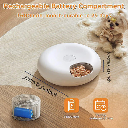 Petzrella USB Rechargeable Automatic Wet Food Pet Feeder with Timer