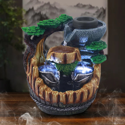 Petzrella Feng Shui Dual-LED-Katzenbrunnen
