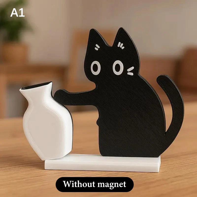 Cartoon Cat Acrylic Vase