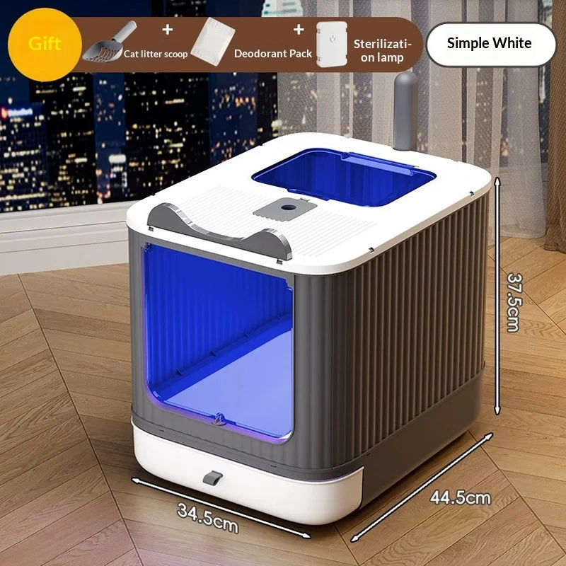 Petzrella Extra Large UV Self-Cleaning Enclosed Cat Litter Box