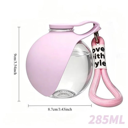 Petzrella Dog Water Bottle – Foldable Silicone Bowl, 285ml Leak-Proof Travel Cup