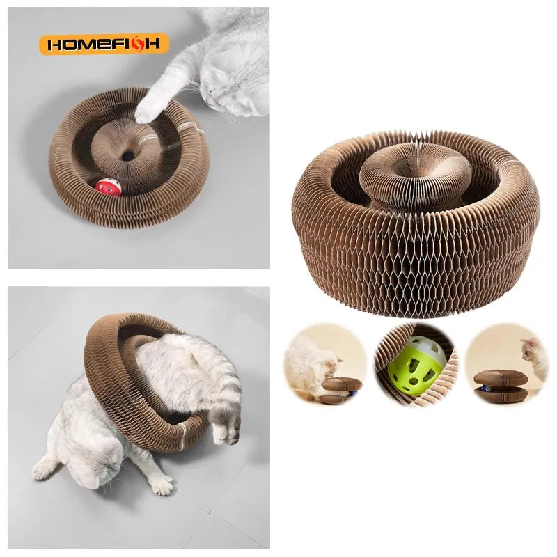 Corrugated Cardboard Cat Scratcher Bowl Toy