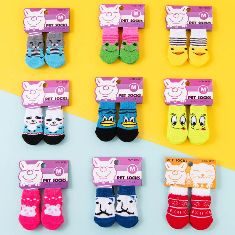 Cartoon Knitted Winter Pet Socks