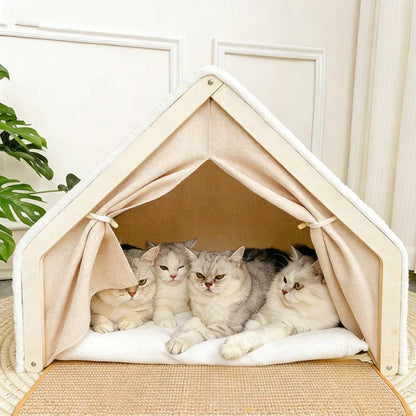 Petzrella Übergroßes Katzenkratz-Zelt mit Versteck