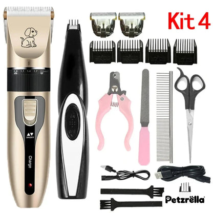 Petzrella Quiet Dog Clipper Kit – Rechargeable Grooming Set
