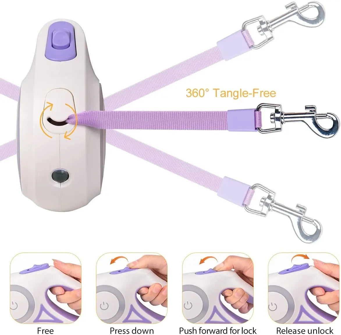 LED Retractable Dog Leash