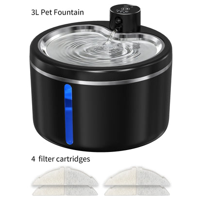 Petzrella 3L Smart Cat Water Fountain – 4000mAh, Auto Sensor & Multi-Filter