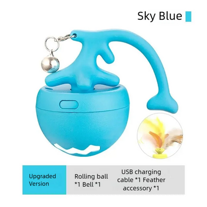 Petzrella Electric Spinning Fish-Bone Cat Ball Toy
