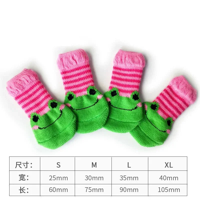 Cartoon Knitted Winter Pet Socks
