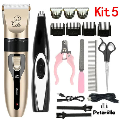 Petzrella Quiet Dog Clipper Kit – Rechargeable Grooming Set