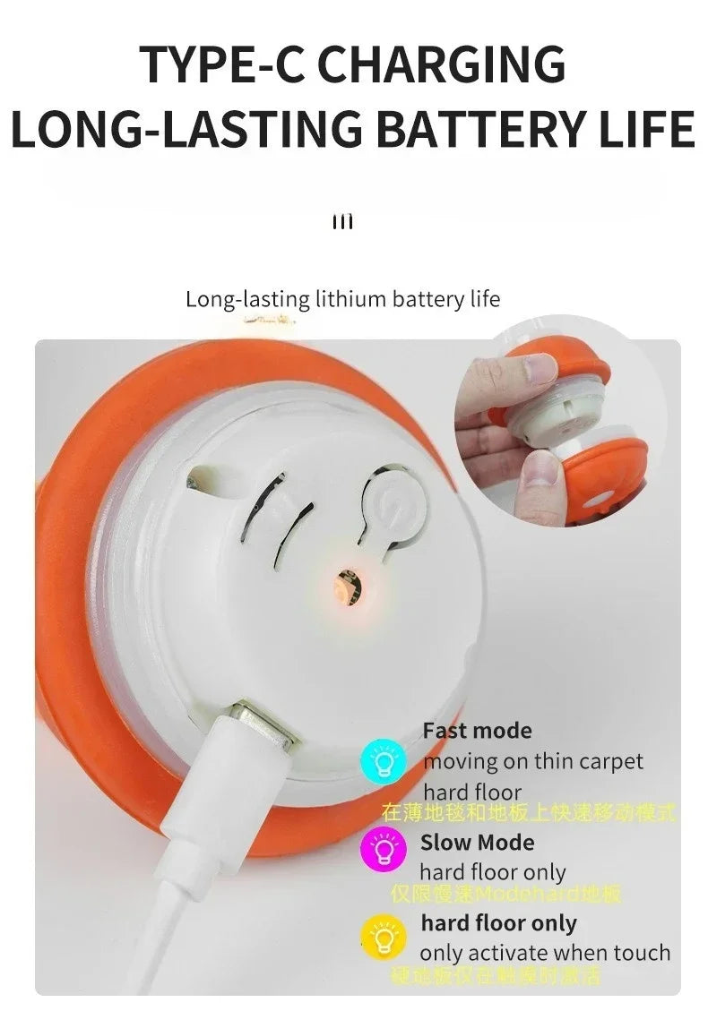 Interactive Rechargeable Dog Toy Ball with Swinging Rope