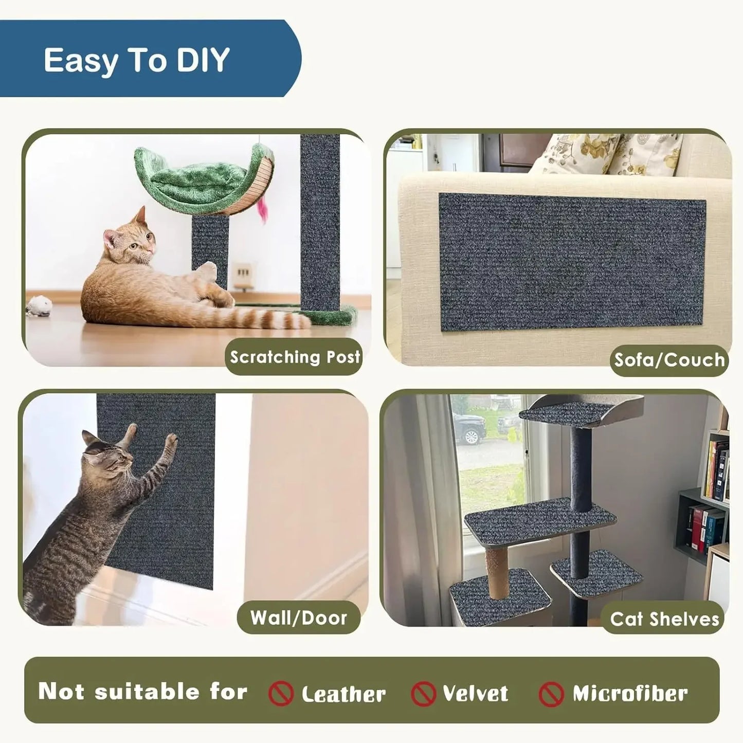 Self-Adhesive Sofa Scratch Protector for Cats