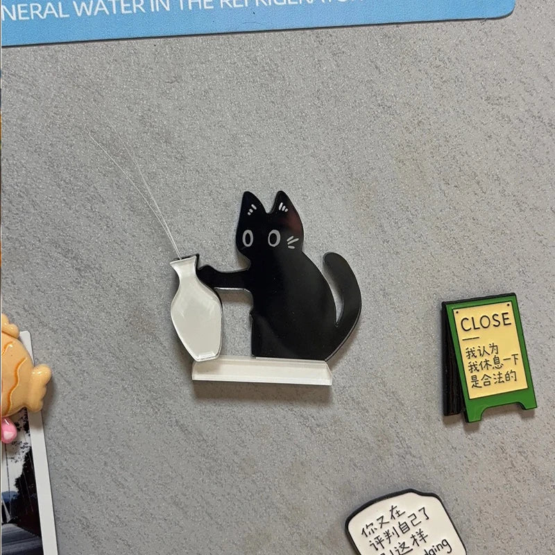Cat & Dog Magnetic Vase Fridge Decor