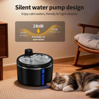 Petzrella 3L Smart Cat Water Fountain – 4000mAh, Auto Sensor & Multi-Filter