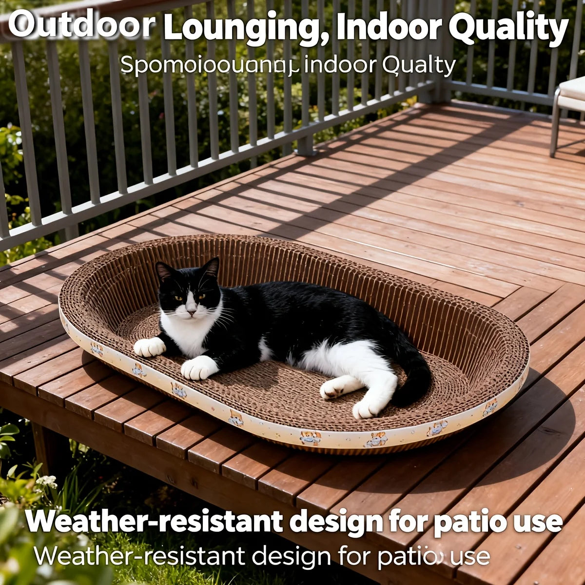 Oval Cardboard Cat Scratcher Pad