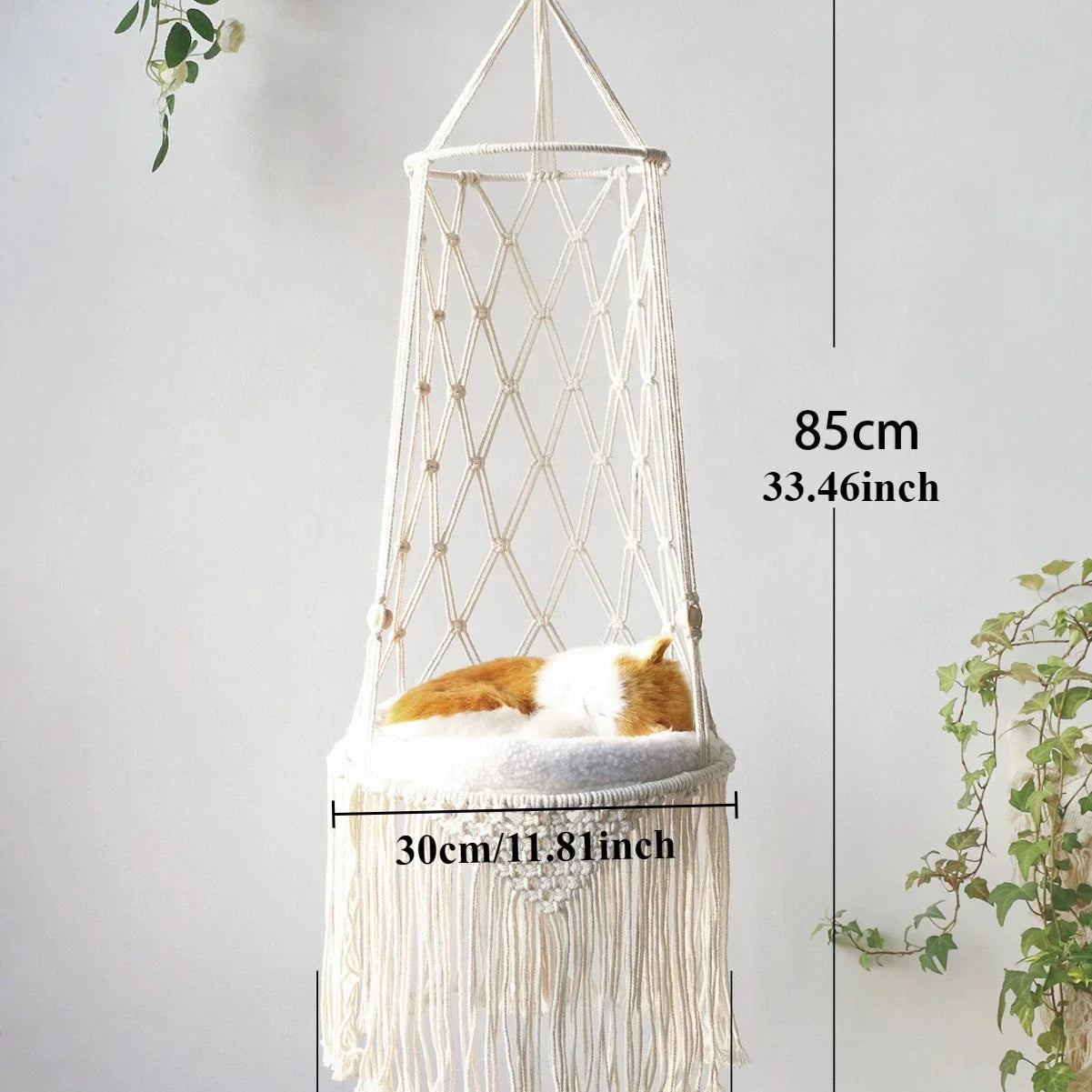 Hanging Cotton Cat Hammock Bed