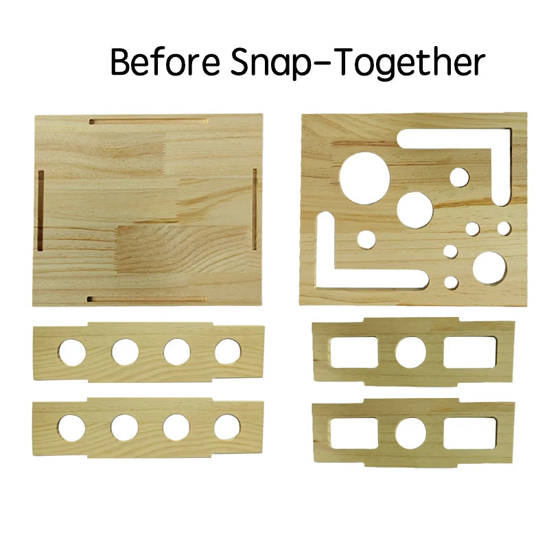 Wooden Cat Puzzle Box with Balls