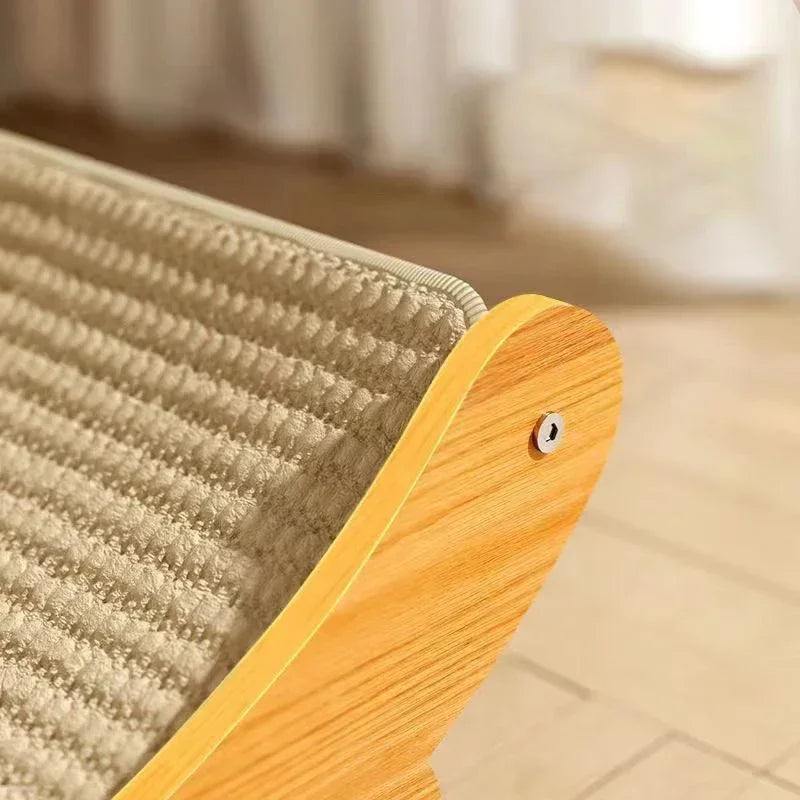 Wooden Sisal Cat Scratcher Bed