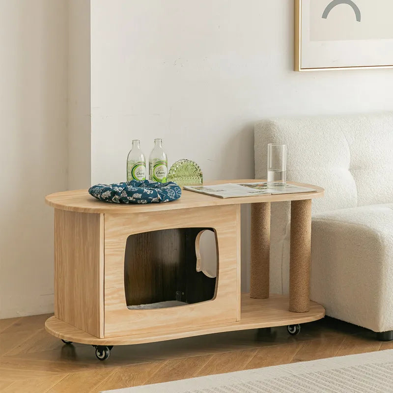 Beautiful Table Above, Cozy Cat Den Below