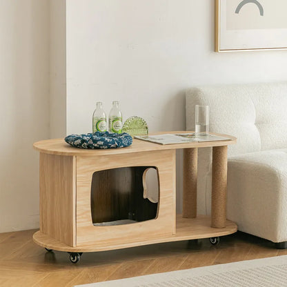 Beautiful Table Above, Cozy Cat Den Below