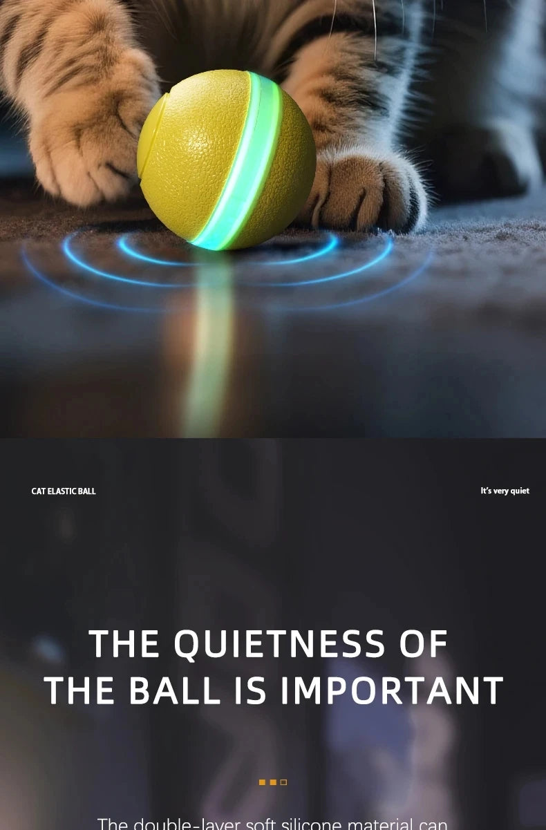 Intelligent Rechargeable Cat Toy Ball with Dual Play Modes