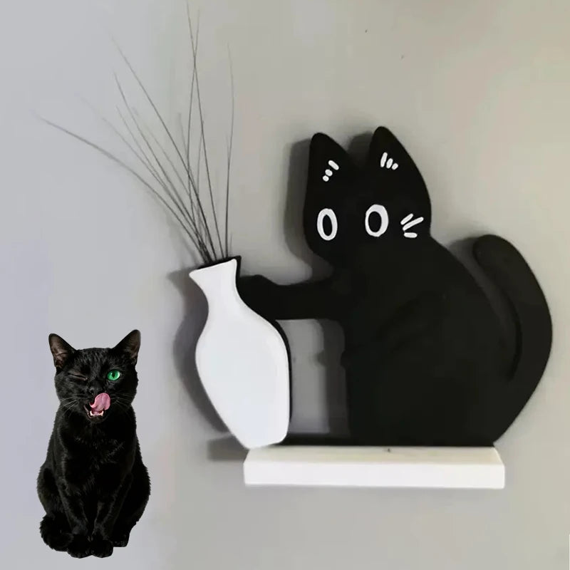 Cartoon Cat Acrylic Vase