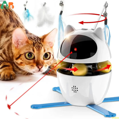3-in-1 Automatic Interactive Cat Toy with Laser